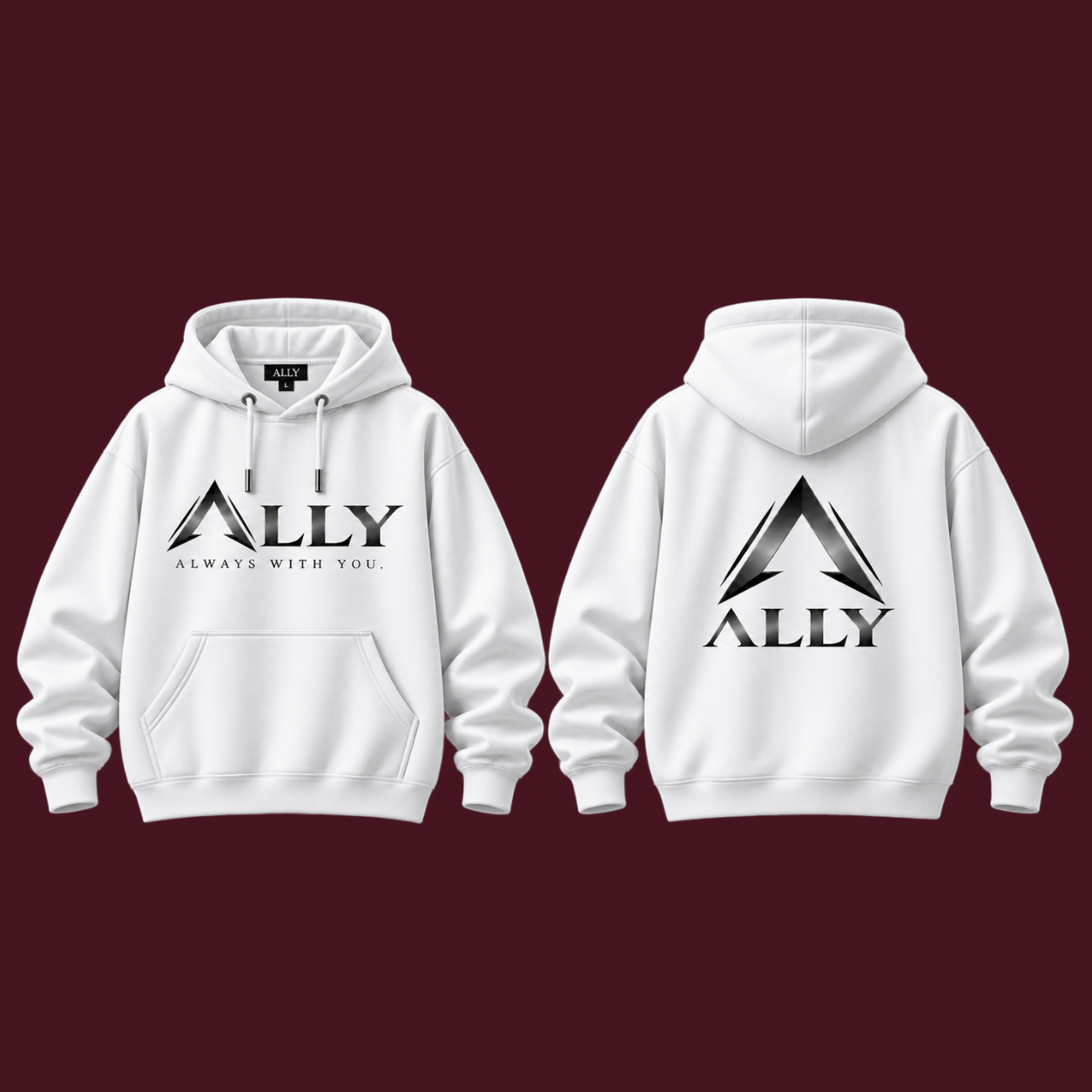 ΛLLY LOGO HOODIE / WHITE